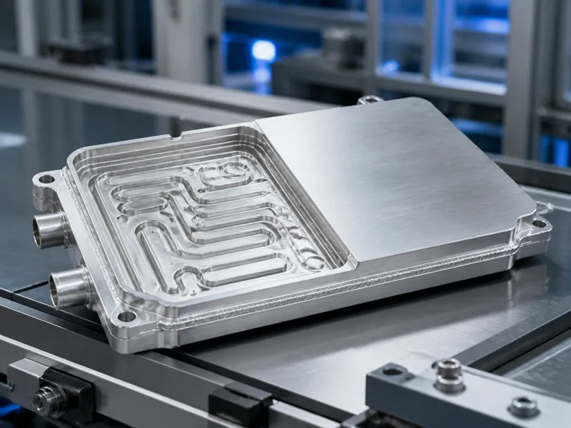 Stamped aluminum cold plate with brazed flow channels for thermal management